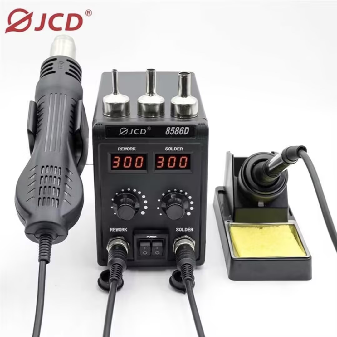 JCD 8586D 2-in-1 Soldering Sta - 2 In 1 Soldering Rework Station 750W 评论和价格